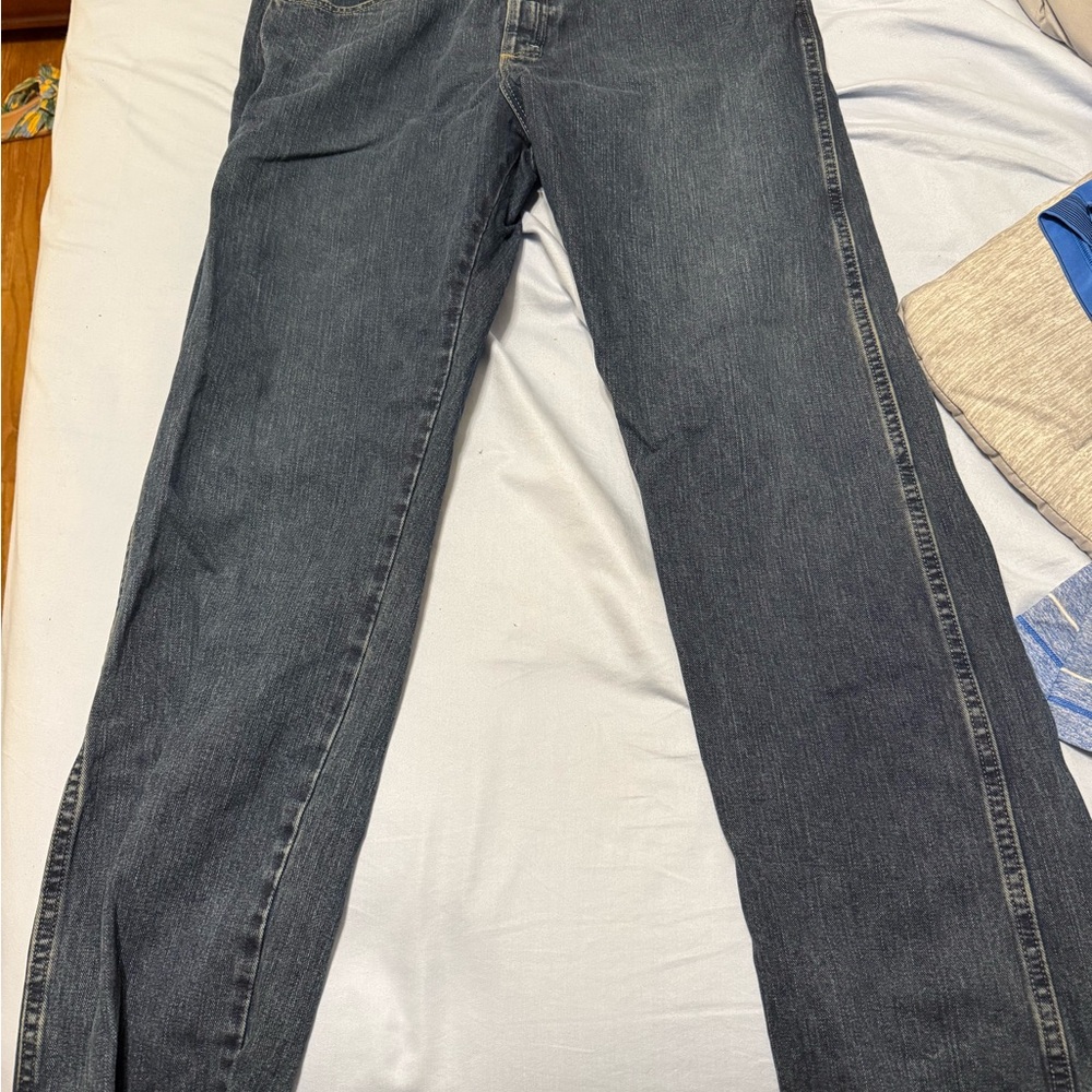 Wrangler Men's Dark Blue Straight Jeans